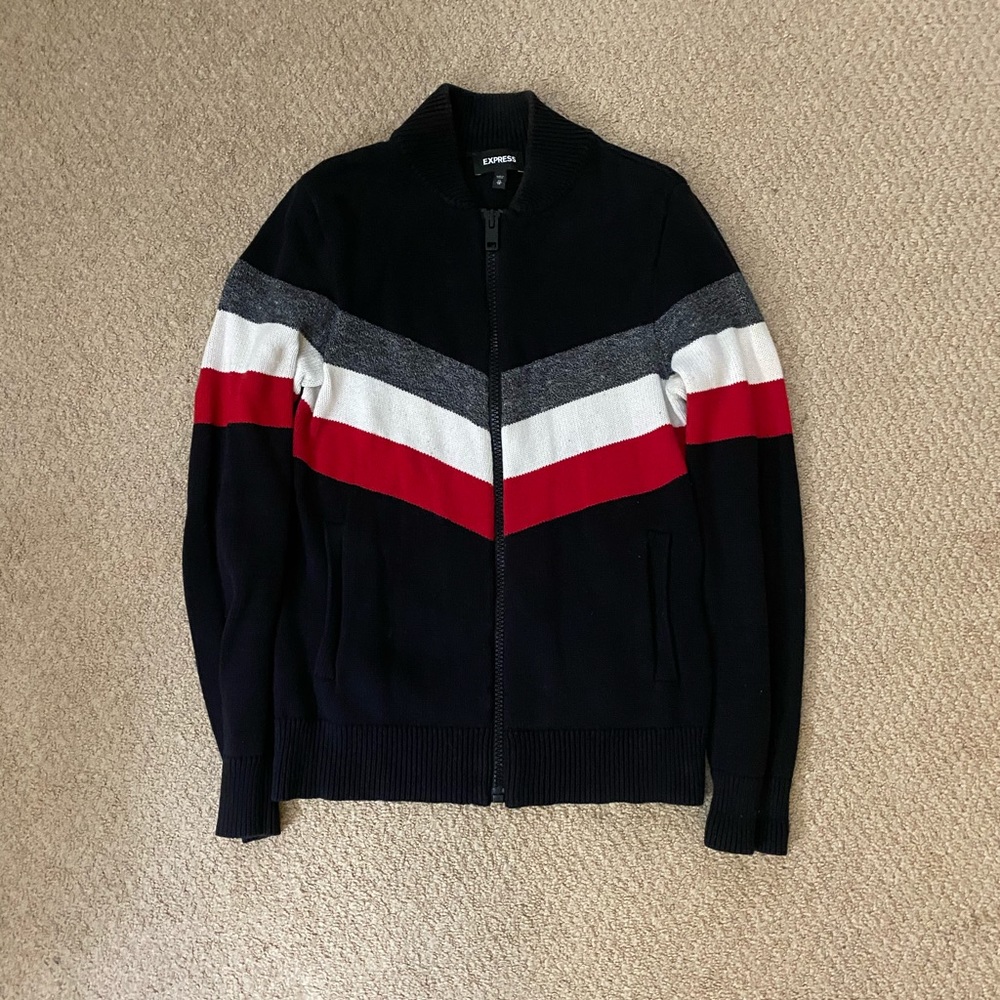 Express Men's Full-Zip, 100% Cotton XS Sweater